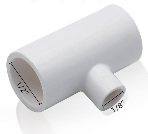 Bebedero Automático Taza Con Conector T En PVC Diámetro Interno 1/2" Para Pollos, Gallinas, Patos, Gansos, Codornices