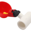Bebedero Automático Taza Con Conector T En PVC Diámetro Interno 1/2" Para Pollos, Gallinas, Patos, Gansos, Codornices