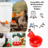 Bebedero automático copa Aves, Gallinas, Pollos X 10 Unidades con 10 Tuercas (rosca) negras