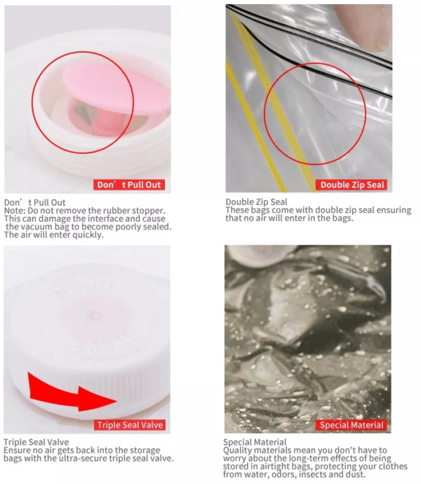 Kit Bolsas De Ahorradoras De Espacio Al Vacío (10 Uni), Más Bomba