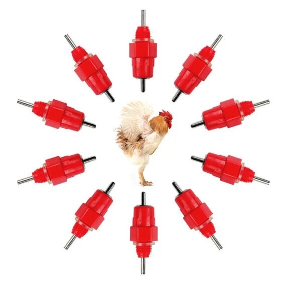 Bebedero Tipo Niple para Codorniz, Pollo, Gallina, Ave, Conejo giratorio de 360 grados X 100 unidades