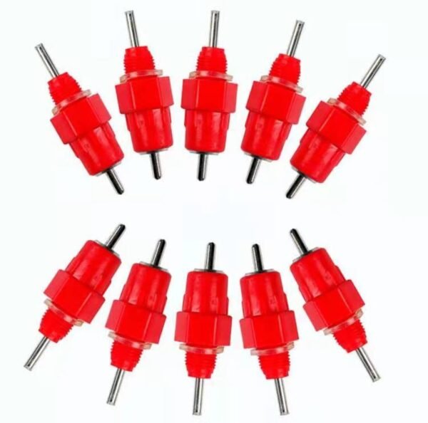 Bebedero Tipo Niple para Codorniz, Pollo, Gallina, Ave, Conejo giratorio de 360 grados X 100 unidades