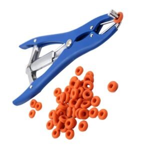 Alicates y bandas de castración, descolado de animales