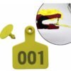 Chapetas Orejeras Para Vacas, Búfalos, Cabras, Ganado, Numeradas, Amarillo X 100 Unidades