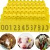 Chapetas Orejeras Para Vacas, Búfalos, Cabras, Ganado, Numeradas, Amarillo X 100 Unidades