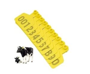 Chapetas Orejeras Para Vacas, Búfalos, Cabras, Ganado, Numeradas, Amarillo X 100 Unidades